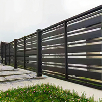 Pagar Horizontal Modern dari Paduan Aluminium Berlapis Bubuk, Tahan Lama, Ramah Lingkungan, untuk Keamanan Rumah dan Penggunaan di Halaman