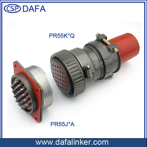 Conector de Aviación CSP PR55K Q Serie P de 16 Pines con Tapa Roja para Terminación por Soldadura - Product Image 3