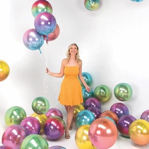 Thiết kế mới nhất 22inch 4D globos AL por thị trưởng bóng dốc dốc lá tròn bóng cho Đảng ddcoration - Product Image 1