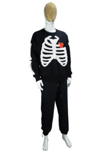 Sudadera Deportiva HG20 Personalizada, Corte Regular, Alta Calidad, Cuello Redondo, Diseño de Esqueleto, para Hombre, Otoño - Product Image 2