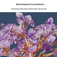 Natürlicher Kristall-Rohstein-Kies Glücksbaum Energie-Epoxidharz-Scheibenbasis Heim-Desktop-Dekoration Ornamente
