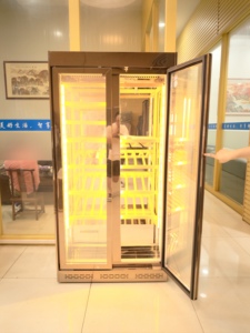 Enfriador de Vino, Refrigerador con Gabinete de Acero Inoxidable, Bodega Inteligente para Vino Tinto/Blanco, Champán, Cócteles y Licores - Product Image 2