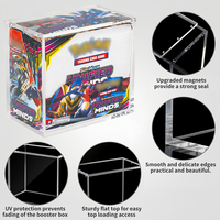 Boîte de présentation TCG en acrylique avec protection UV pour TCG/ETB/Booster/151 UPC/SPC, série de boîtes avec couvercle magnétique d'épaisseur 5-8 mm
