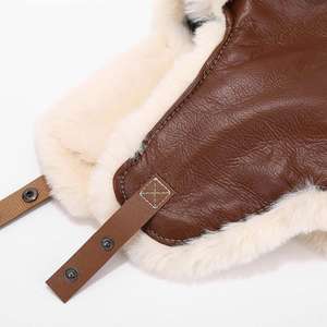 Nuevo Gorro de Invierno 2024 de Cuero para Hombre y Mujer, Gorro de Trapper con Forro de Peluche Grueso y Cálido, Protección para los Oídos, Gorros de Invierno Personalizados - Product Image 4