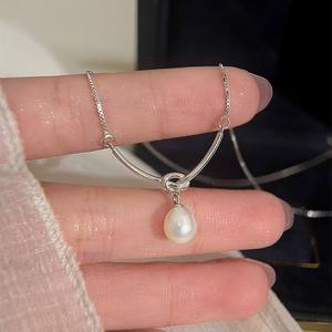 สร้อยคอเงินแท้ S925 สไตล์เกาหลี รูปหัวใจ ประดับเพชร สีชมพูหวาน ดีไซน์น่ารัก สำหรับสาวๆ สินค้าเฉพาะกลุ่ม - Product Image 1