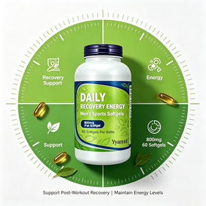 Men's Sports Recovery Softgel Capsules 800mg 60pcs Natural <b>Post</b>-Workout Body Recovery Support Dietary Supplement Vegetarian - Product Image 4