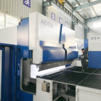 Machine de pliage automatique CNC AIOTEK pour la finition des panneaux, moteur et roulement, pliage en acier inoxydable, presse plieuse, tôle métallique