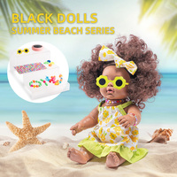Poupée Noire Personnalisée en Gros pour Enfant avec Cheveux Afro, Tête à Coiffer Noire Africaine Américaine, Bébé Poupée Reborn Fille Noire
