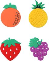 Yongli Trépied en silicone, sous-verre multifonctionnel en forme de fruit mignon antidérapant résistant à la chaleur pour tables et comptoirs