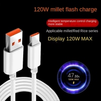 Câble de charge rapide USB 3.0 Type C 120W 6A 2m, cordon de synchronisation de données haute vitesse avec gaine TPE pour téléphone, ordinateur portable et tablette
