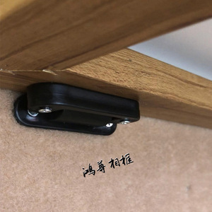 Furniture Hinges <b>Plastic</b> Single <b>Hook</b> Black Set 59mm Length Surface Mount 15kg Load Capacity - Product Image 2