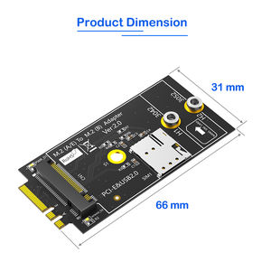 M.2 A/E Key zu NGFF B Key Adapter mit Nano-SIM-Steckplatz für 3G/4G/5G LTE Module Laptop/Desktop Drahtlose Erweiterung ohne Geschwindigkeitsverlust auf Lager - Product Image 3