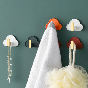 Cloud-shaped <b>Wall</b> <b>Hooks</b> 4 Pack Adhesive No Drill <b>For</b> Bags <b>Keys</b> Kitchen Bathroom Toilet Organizers - Product Image 3