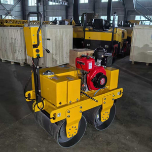 हाइड्रोलिक ड्राइव डीजल इंजन और पंप असर गियर के साथ कंपन डबल ड्रम मिनी रोड रोलर के पीछे चलना - Product Image 1
