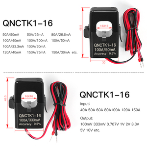 Nhỏ AC hiện tại biến áp 5A 5mA 10A 10mA 20A 20mA 30A 15mA 50A 25mA 100A 50mA 1 2000 chia lõi hiện tại biến áp cảm biến - Product Image 3