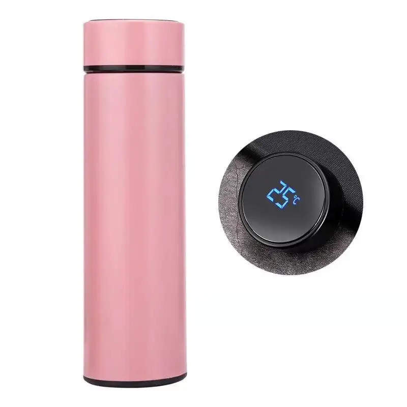 Bouteille d'eau intelligente thermos en acier inoxydable avec rappel de température Digital Led et filtre à thé, livraison directe