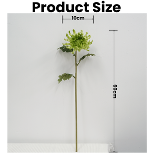 Fleur artificielle haut <span class=keywords><strong>de</strong></span> gamme en PU, toucher réel, Dahlia <span class=keywords><strong>Chrysanthème</strong></span> vert à tige unique pour décoration <span class=keywords><strong>de</strong></span> mariage, maison, table, Noël - Product Image 2
