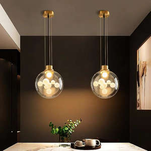 Round Bubble <b>Pendant</b> Lighting Dining Table Creative Glass Ball <b>Pendant</b> <b>Light</b> for Living Room - Product Image 1