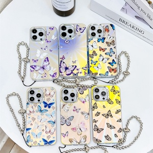 เคสโทรศัพท์ลายผีเสื้อเลเซอร์สำหรับ iPhone 16 15 14 13เคสกันกระแทกสีสำหรับ iPhone 13 14 15Pro ฝาครอบ PC แบบแข็ง - Product Image 2