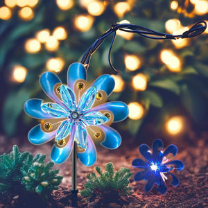 Elegante Adorno Navideño con Luz LED Giratoria a Prueba <span class=keywords><strong>de</strong></span> Agua, Estacas Solares para Jardín, Luz <span class=keywords><strong>Solar</strong></span> para Jardín, Molinillo <span class=keywords><strong>de</strong></span> Viento - Product Image 5
