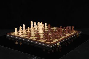 Gấp lưu trữ bằng gỗ bàn cờ bộ 3 trong 1 cờ backgammon cờ Hội Đồng Quản trị trò chơi cho người lớn và trẻ em - Product Image 6