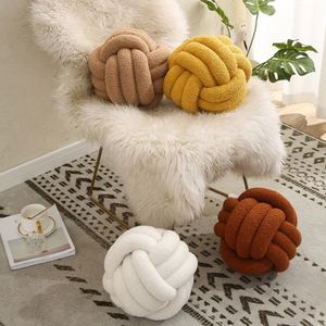 Home Decor Wholesale Soft Knot Ball Pillow Velvet Round Throw Pillow <b>Cushion</b> Decorative Knot Pillow <b>Cushion</b> - Product Image 2