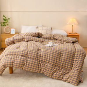 <span class=keywords><strong>Uniqlo</strong></span> ผ้าฝ้ายล้างลายตรวจสอบผ้าห่มถั่วเหลือง - Product Image 6