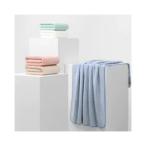 Eco-friendly microfiber huge bath towels 90x170 cm thickened adult microfiber bath linens towel 300 gsm polyester bath towel