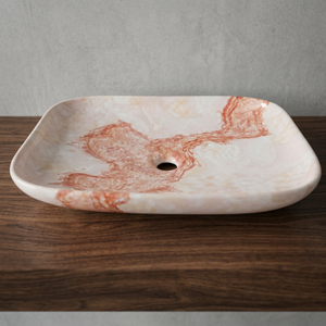 Bleu Design Table Top Bassin Lavabo Salle De Bains Lavabo Céramique Marbre Lavabo Art Lavage À La Main Lavabos Comptoir Lavabo - Product Image 6