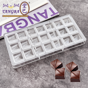 Tangba 3D vát Polycarbonate sô cô la khuôn dễ dàng để demold vuông sô cô la khuôn tùy chỉnh bánh nướng khuôn - Product Image 1