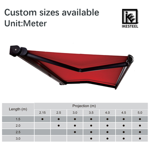 Toldo retráctil eléctrico con luces LED y PVC <span class=keywords><strong>para</strong></span> balcón y terraza Protección contra la lluvia Operación de control remoto - Product Image 2