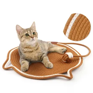 Juguete de garra de molienda para gatos, almohadilla para cama para dormir, protectores de muebles, almohadilla tejida, juguetes, alfombrilla para rascar gatos, alfombrillas de verano para mascotas