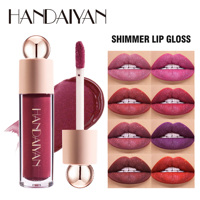 HANDAIYAN 8 Couleurs Brillant à Lèvres Pailleté Velours Brume Mat Glaçage à Lèvres Longue Durée Imperméable Anti-Transfert Rouge à Lèvres Set SS