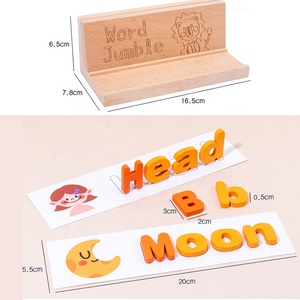 KONIG trẻ em bằng gỗ trẻ em của giáo dục số lượng và Thư <span class=keywords><strong>3D</strong></span> Thiết kế tiếng Anh Học Tập Câu Đố đồ chơi Montessori Đồ chơi giáo dục - Product Image 3