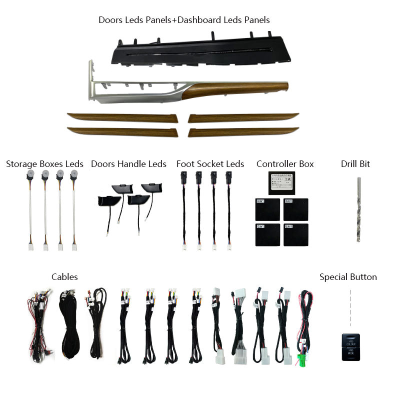 2015-2021 H ighlander Peach wood RGB 17 LED