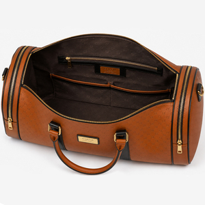 Custom Travel Duffle <b>Bag</b> PU Leather Weekender <b>Bag</b> Large Capacity Carry On Luggage <b>Bag</b> with Shoe Compartment and Adjustable Strap - Product Image 5