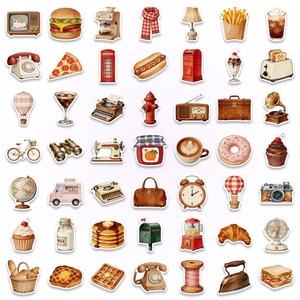 50 Pezzi Adesivi Decorativi Vintage 'Beautiful Life' per Decorazione Murale, Adesivi per Casa e Cibo - Product Image 3