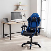Chaise de jeu ergonomique en cuir à dossier haut, moderne et économique, avec fonctions réglables pour le bureau à domicile