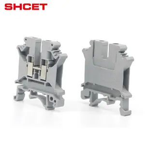 UK 2.5B Plastic Nylon PA66 V0 Electric Universal Installation Panel Mounted Feed Through Screw Cage Din Rail Terminal Block