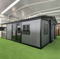 Maison mobile modulaire extensible imperméable de 20/40 pieds, maison préfabriquée en conteneur, 3 chambres, maison miniature de luxe avec cuisine