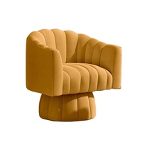 Chaises de canapé d'accent d'accent de baril de câlin de pivot de 360 degrés,