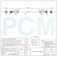 Kabel Ekstensi M8 D-Code 4 Pin Male to Female 3M Terlindungi Fleksibel Tinggi Kompatibel dengan Binder untuk Otomasi Profinet EtherCAT