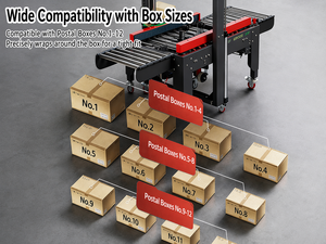 Máquina Selladora de Cajas Ajustable para Empaquetado Automático en las Industrias de Bebidas y Químicos, Tamaño Ajustable - Product Image 4