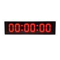 Temporizador Infrarrojo para Correr, Caminar y Entrenamiento de Interváles, 3 Minutos, 10 Minutos, Contador de 4 Dígitos con Pantalla LED de un Solo Lado y Fuente de Alimentación Enchufable