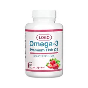 Prix de gros <span class=keywords><strong>Omega</strong></span> <span class=keywords><strong>3</strong></span> Capsules d'huile de poisson Top Pureté DHA Supplément vitaminique Cœur Sain pour Adultes - Product Image 1