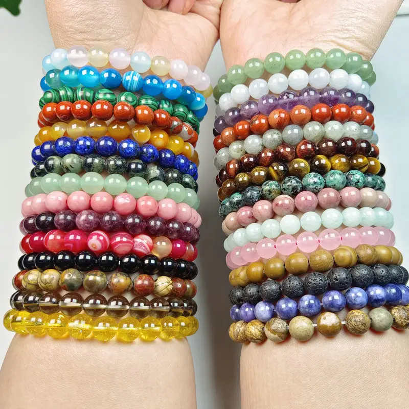 4mm 6mm 8mm 10mm değerli taş bilezikler Yoga Reiki dostluk İlham şifa Charm bilezik kadınlar erkekler için damla nakliye