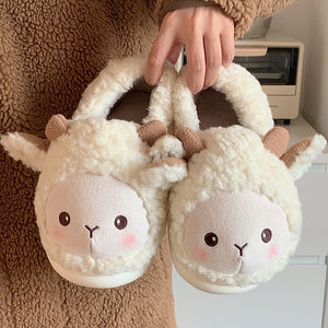 2025 nouveauté Animal pantoufles <span class=keywords><strong>mouton</strong></span> Pantufas personnalisé Animal pantoufles pour femme pour bébé couette personnalisé Peluches pantoufles - Product Image 2