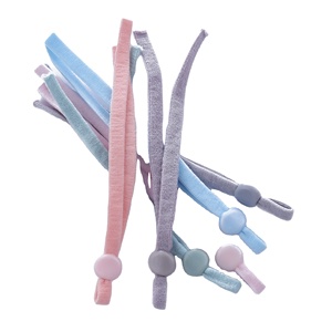 New Arrivals in 2026 Wholesale Multicolor Twill Knitted 5mm Adjustable Elastic Spandex/Nylon Eco-friendly Durable Flat <b>Earrings</b> - Product Image 3