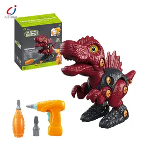 Education take apart electric plastic cartoon assemble diy 3d animal dinosaur toy dino