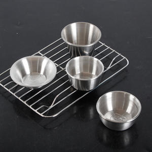 <span class=keywords><strong>ถ้วย</strong></span>ซอสสแตนเลสขนาดเล็ก เกรดเชิงพาณิชย์ ใช้ซ้ำได้ สำหรับ<span class=keywords><strong>ใส่</strong></span>ซอสมะเขือเทศ น้ำสลัด ใช้ในบ้านและร้านอาหาร - Product Image 1